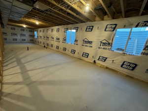 View of below grade area