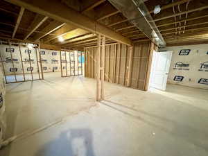View of unfinished below grade area