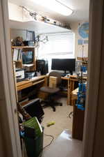 View of carpeted office space