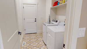 Laundry room featuring an added sink