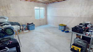 Unfinished basement area