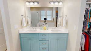 Primary bathroom with double sinks