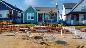 View of sitting area located in front of the home