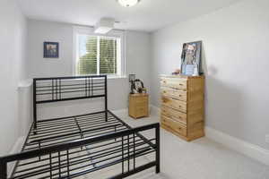 Bedroom with baseboards