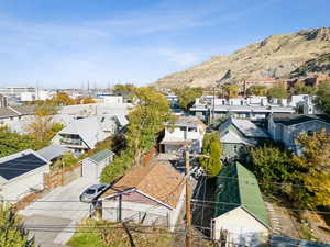 Aerial view of residential area