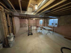 View of below grade area