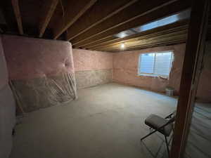 View of below grade area