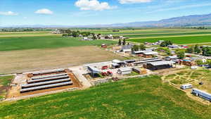 View of rural area with a mountain backdrop