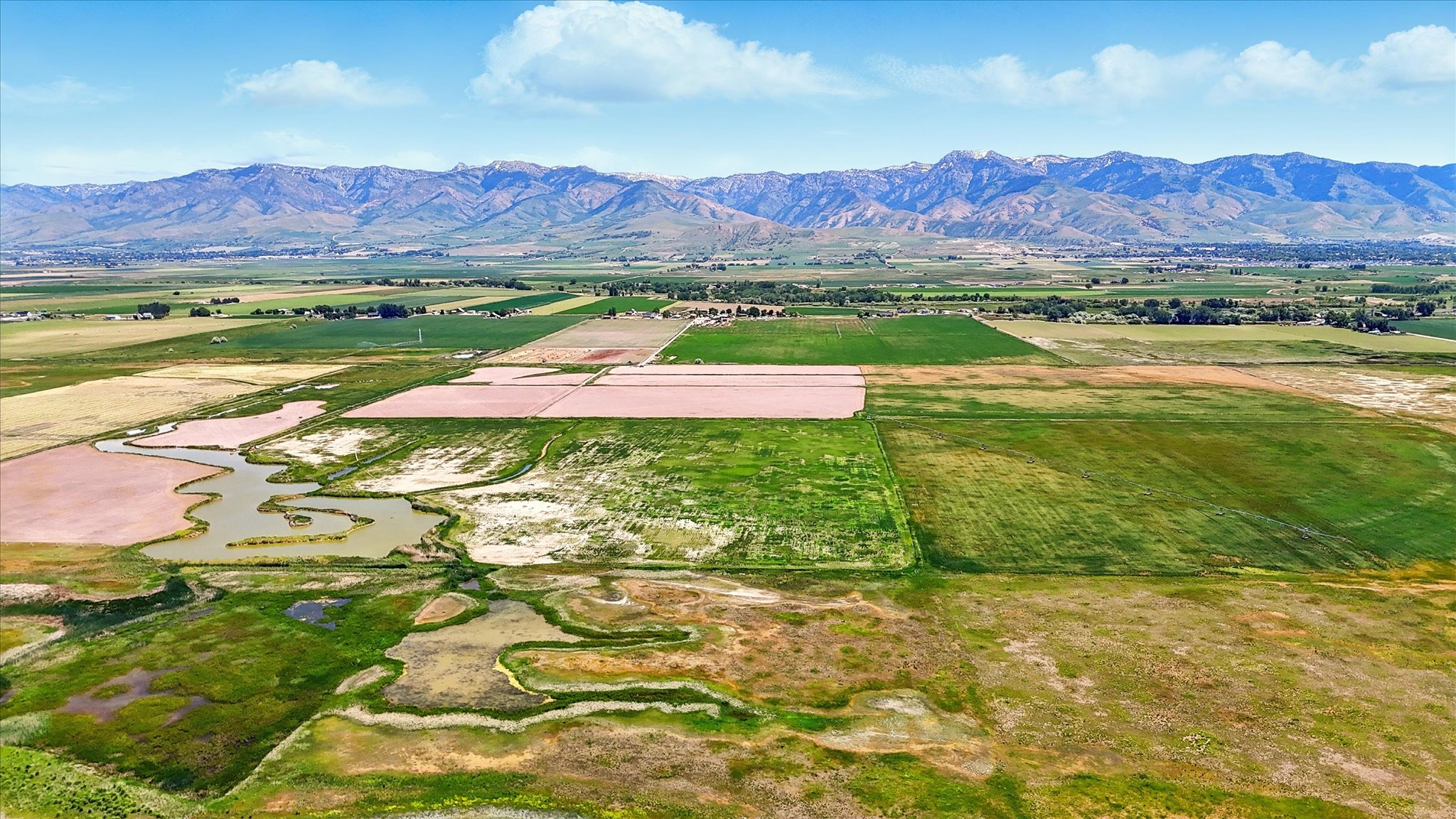 Drone / aerial view of a water and mountain view