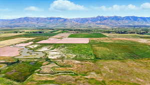 Drone / aerial view of a water and mountain view