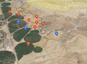 Map / location with property parcel outlined