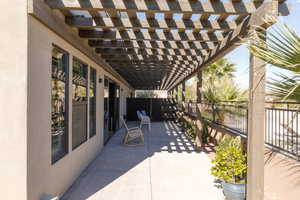 View of patio / terrace with a pergola