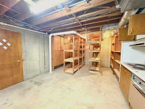 View of unfinished basement