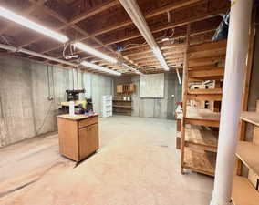 View of unfinished below grade area