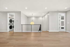 Unfurnished room featuring recessed lighting and light wood-style floors