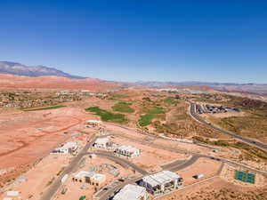 Aerial view of property and surrounding area with mountains and rural landscape