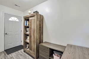 Mud room leading to the backyard.
