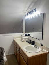 Upstairs bathroom vanity