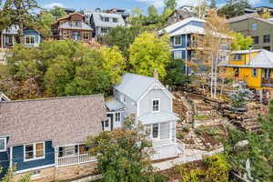 Aerial view of residential area