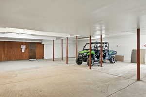 Community garage with assigned parking spot