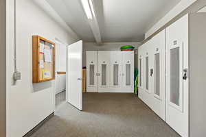 Private ski lockers for each unit