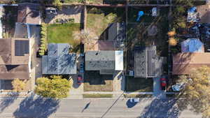 Aerial perspective of suburban area