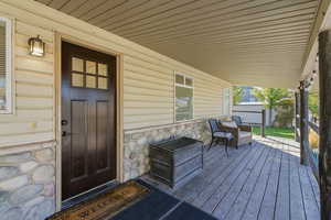 Covered front porch deck