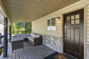 Covered front porch deck