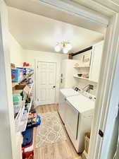 Basement Laundry Off Kitchen/Family are