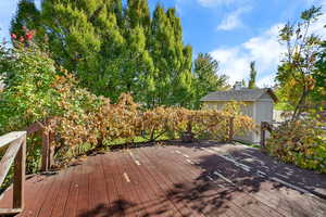 Deck with an outdoor structure