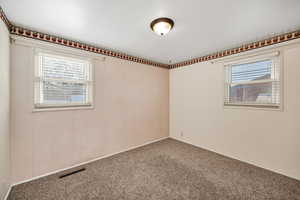 Unfurnished room featuring healthy amount of natural light and carpet floors