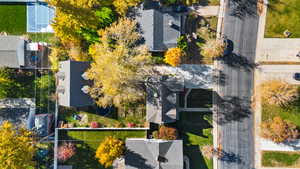 Aerial view of residential area