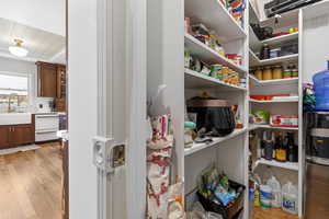 Storage area featuring a sink