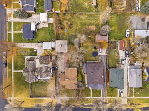 Aerial view of residential area