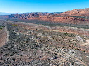 Mountain view with a desert landscape and rural landscape