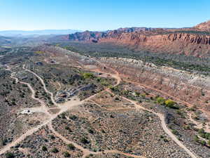Aerial view of property and surrounding area with a desert landscape and rural landscape