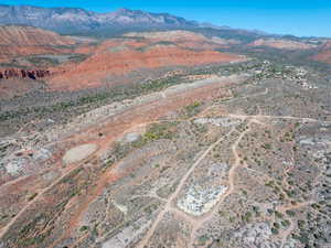 View of mountain background featuring a desert landscape and rural landscape