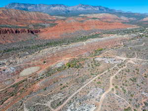 View of mountain background featuring rural landscape