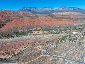 Mountain view with a desert landscape and rural landscape