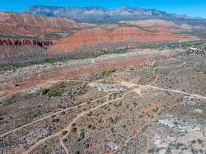 Mountain view with a desert landscape and rural landscape
