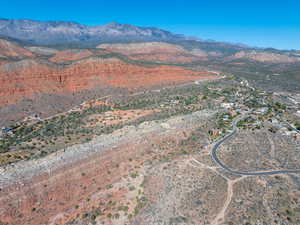View of mountain background with a desert landscape