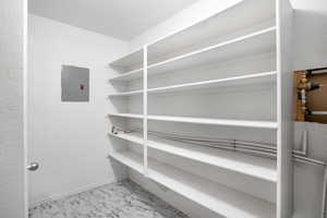 Storage area with electric panel