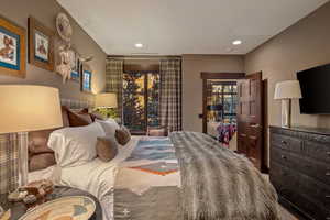 Bedroom featuring recessed lighting