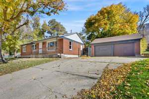 Front of Home with 2 car garage. Home faces West.