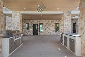 View of patio / terrace with area for grilling