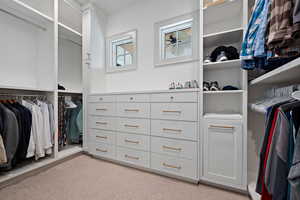 View of walk in closet