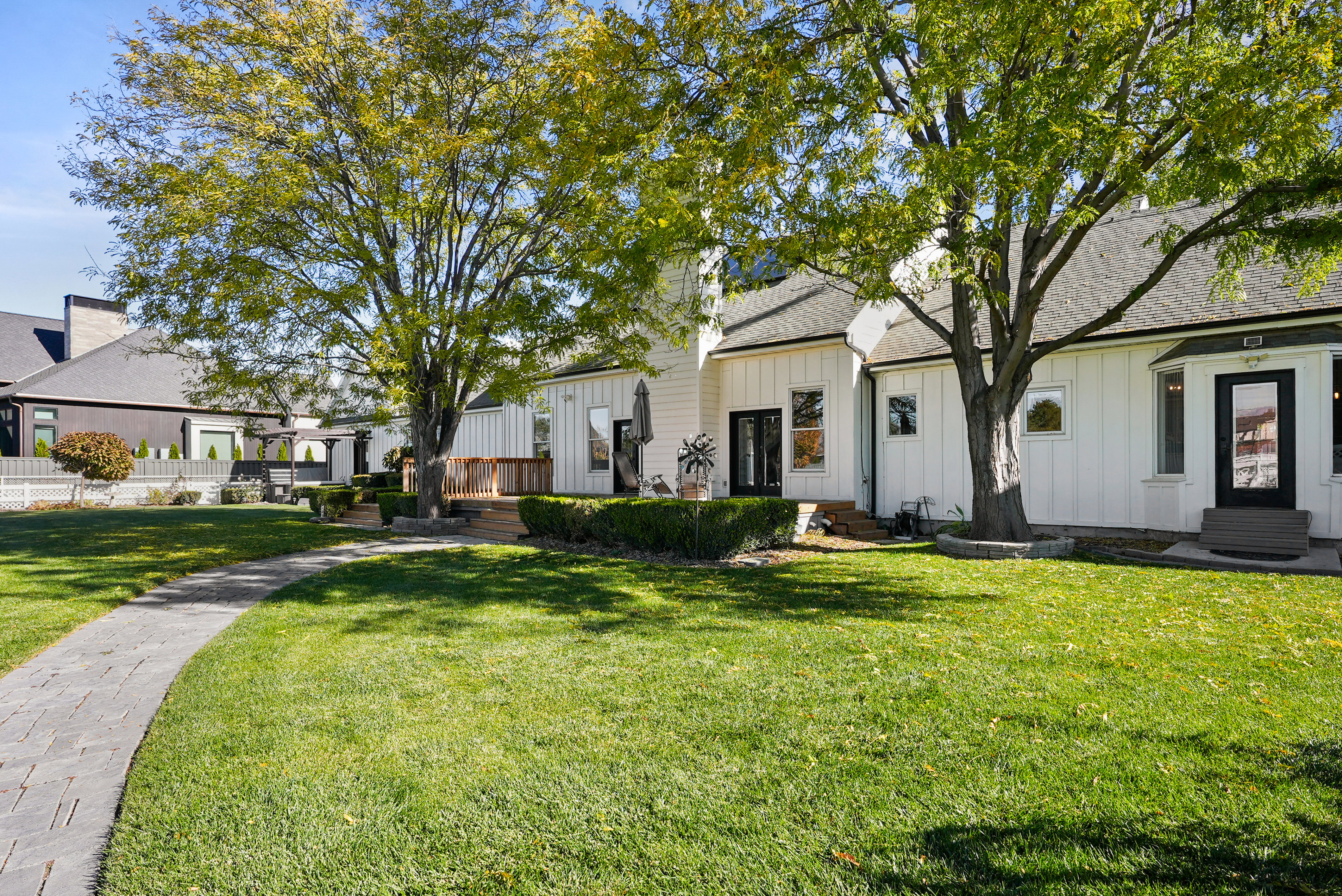 View of the home from the back yard