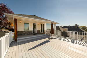 View of wooden terrace