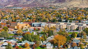 Aerial view of residential area
