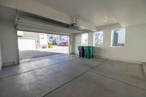 Garage with baseboards